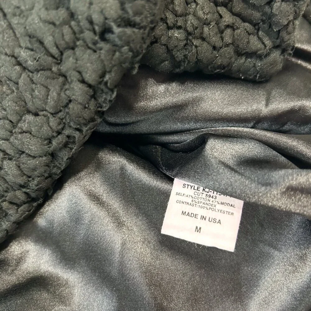 NWT Revolve Krisa Black Sherpa Moto Jacket Size Medium